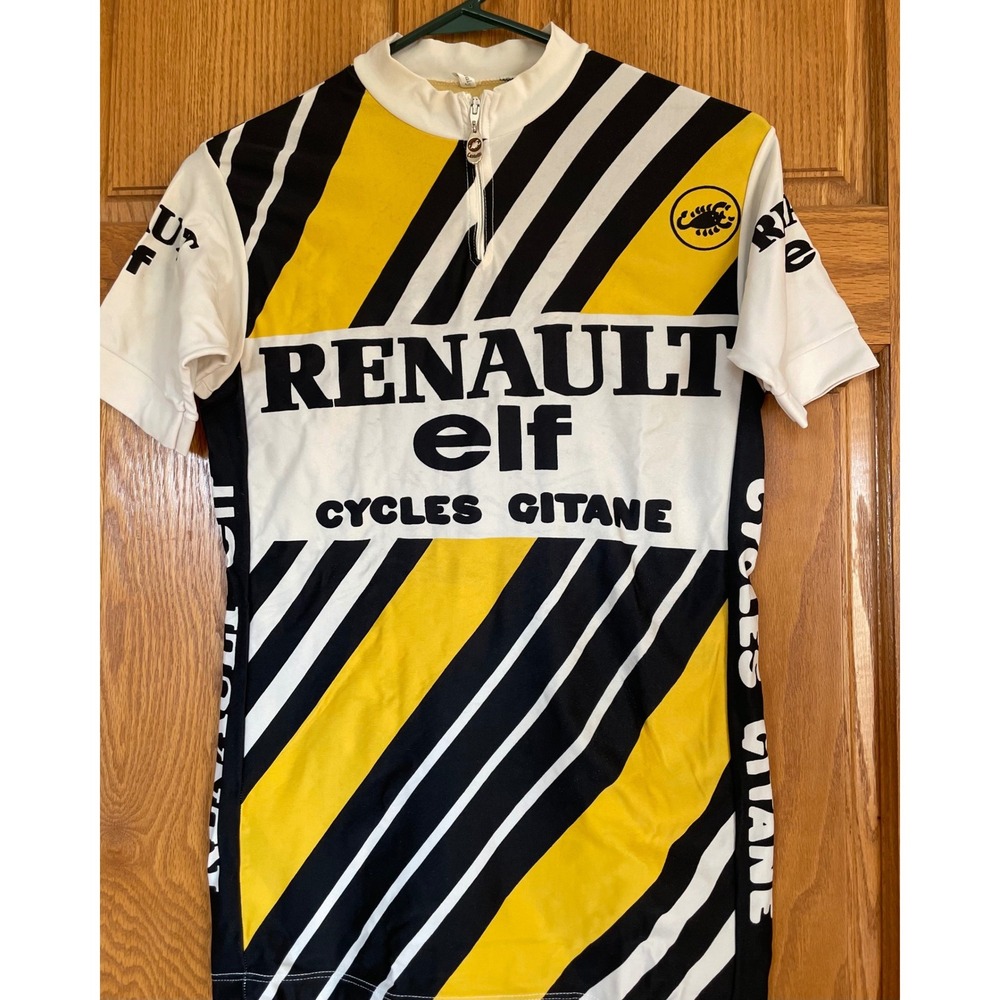 Vintage Renault Elf Cycles Gitane Team Cycling Jersey Castelli Retro Bike Shirt